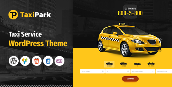 TaxiPark - Taxi Cab Service Company WordPress Theme