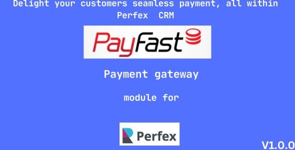 Payfast Payment Gateway Module for Perfex CRM