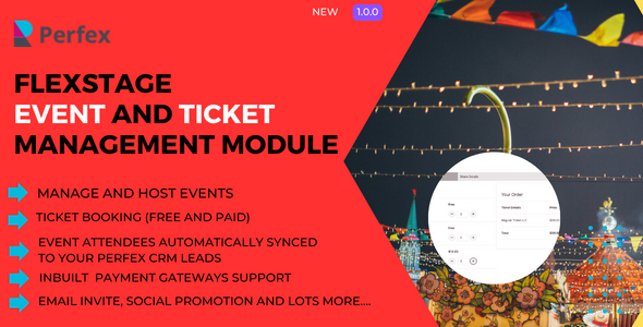 Event Management and Ticket Booking Module for Perfex