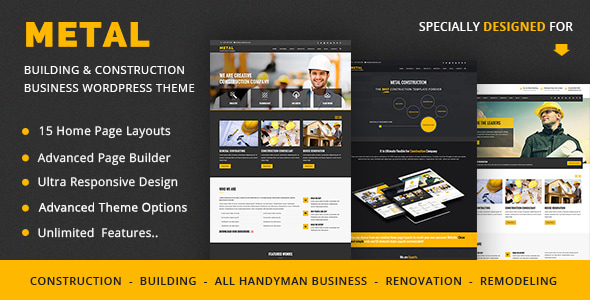 Metal - Building & Construction Business WordPress Theme