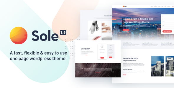 Sole - One Page WordPress Theme