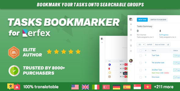 Bookmarks for Tasks - Perfex CRM module to organize your tasks in bookmarks