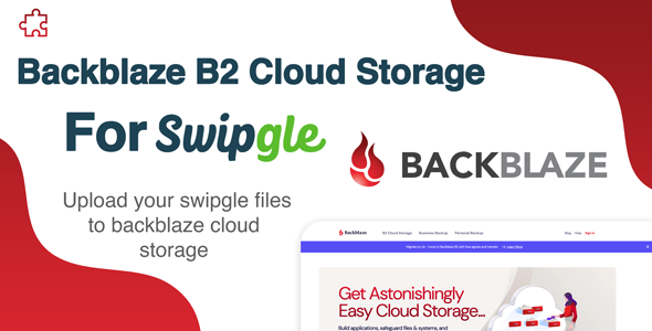 Backblaze B2 Cloud Storage Add-on For Swipgle