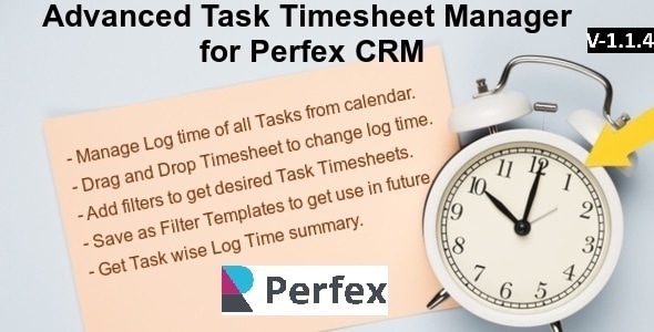 Advanced Task Timesheet Manager Module for Perfex CRM