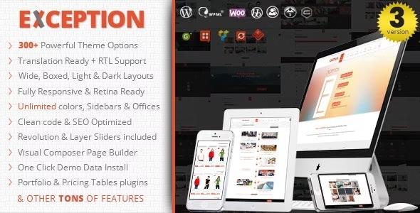 EXCEPTION - Responsive Multi-Purpose WordPress Theme