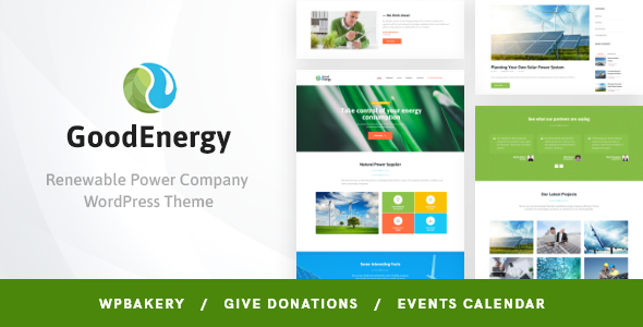 Good Energy - Ecology & Renewable Energy WordPress Theme