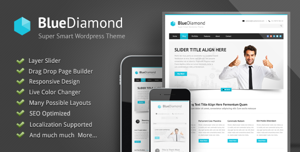 Blue Diamond - Responsive Corporate WordPress