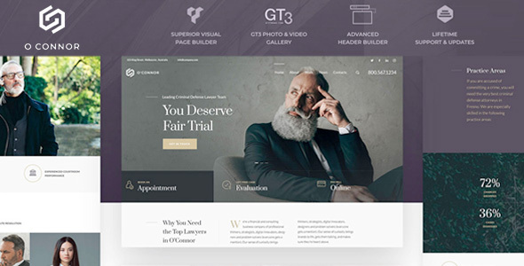 Oconnor - Law, Lawyer & Attorney WordPress Theme